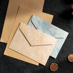 复古信封信纸套装高颜值ins风手写信祝福表白情书送女男友学生毕业信纸加信封生日节日礼物贺卡带火漆印章贴