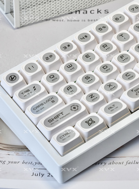 XVX白色猫眼石键帽原厂雾面透光磨砂Alice wooting ev63客制化