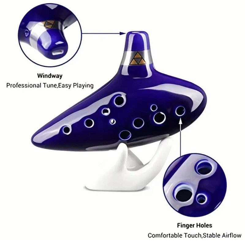 民族乐器12孔中音C调陶笛乐器塞尔达传说时之笛多色可选节日礼物