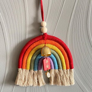 平安符喜乐彩虹挂饰祝福家居房门装饰挂件乔迁装饰门上装饰品卧室