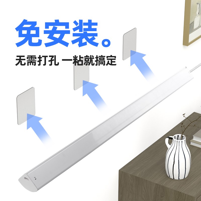 90度直角灯led灯条直插式无线遥控开关面板墙角插座插电长条照明