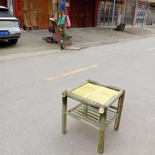 竹制品家具禅意竹餐桌茶桌新中式正方形茶舍竹茶几竹桌子老式