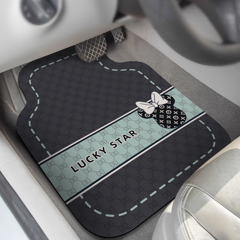 汽车脚垫新款家用车内米妮脚踩垫耐脏易清理主驾驶车内半包脚垫子