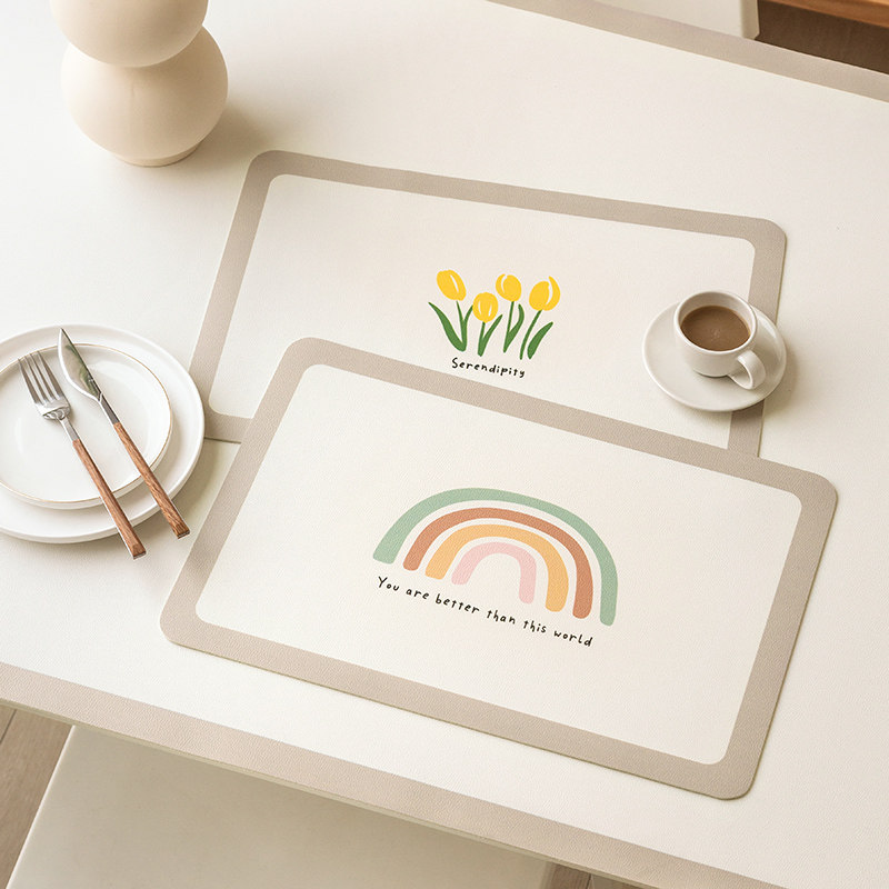 赞屋 简约皮革餐垫家用餐桌早餐垫防水防油免洗茶几杯垫桌子碗垫,居家布艺,餐垫,淘宝优惠券,粉丝福利购,淘宝优惠卷