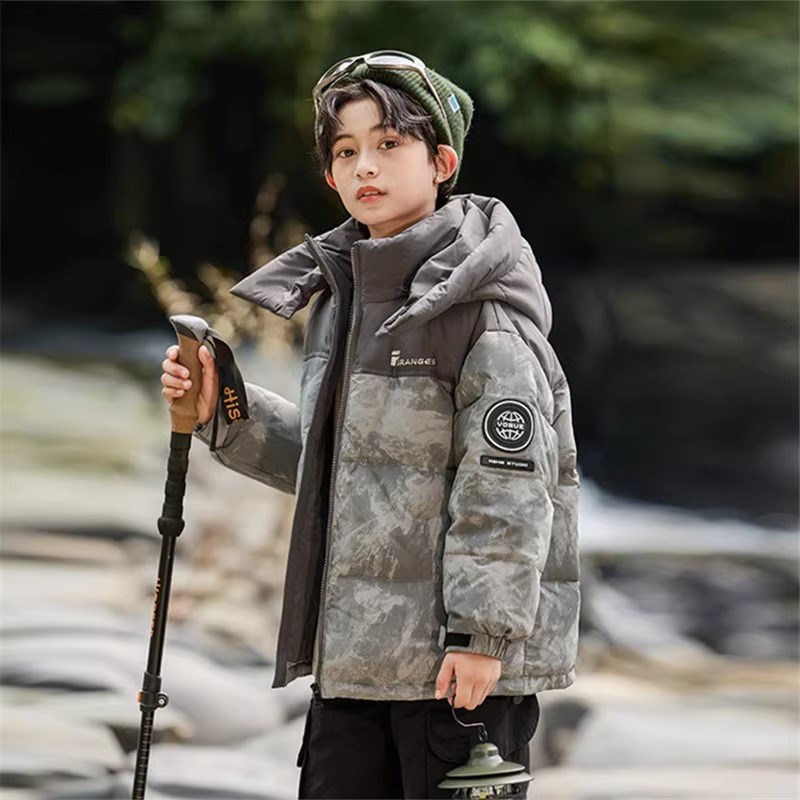 儿童羽绒服2024冬季新款男童加厚外套13冬装洋气男孩15岁中大童装