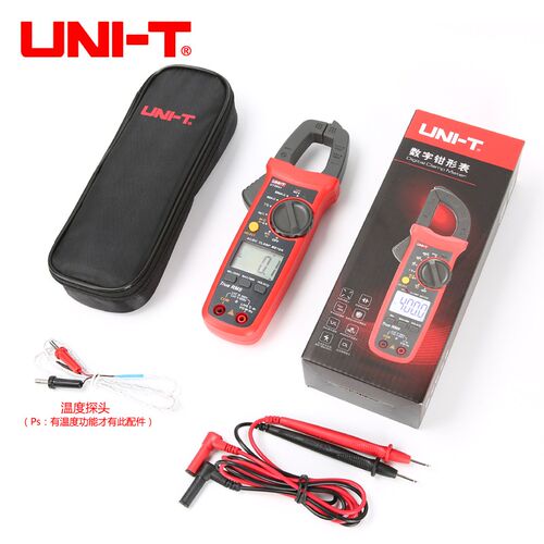 优利德数字钳形表UT201+数显电流表高精度电阻交直流万能表UT204A
