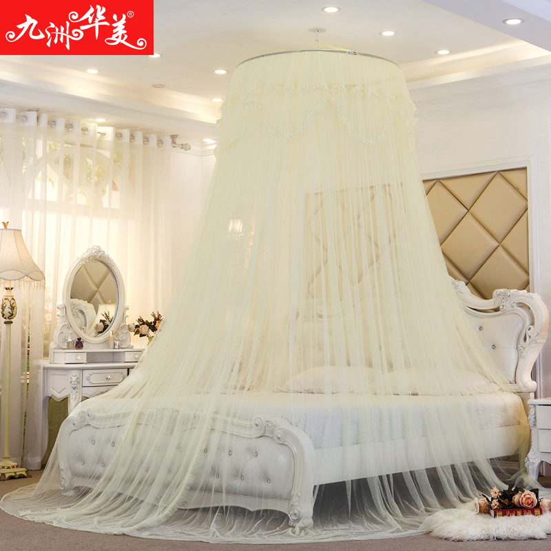 圆顶蚊帐通用款1.8米双人1.5m床2m大床家用吸顶公主风单人床1.2米