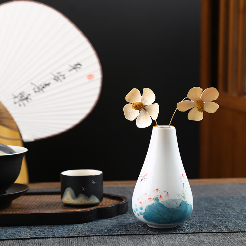手绘小花瓶禅意浮雕花瓶复古花插干花瓶花艺陶艺摆件装饰品插花瓶,家居饰品,花瓶,淘宝优惠券,粉丝福利购,淘宝优惠卷