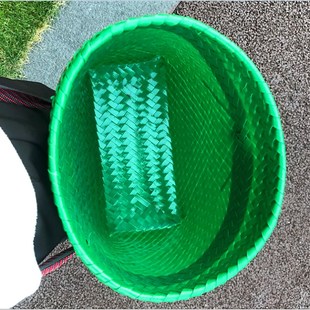 新款塑钢带编织采茶叶篓大号小背篼儿童斜挎杨梅筐蘑菇篮农用鱼娄