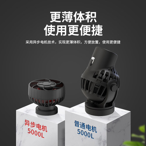 老渔匠鱼缸造浪泵变频静音冲浪泵吹鱼粪淡海水缸小型环流泵打浪器