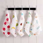 婴儿纱布毛巾洗脸纯棉宝宝口水巾超软儿童洗澡新生儿小方巾