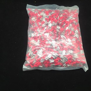 1000只 6.3插簧线耳线鼻子母预绝缘端头 FDD1.25 250冷压接线端子