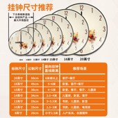 2024年新款 复古静音客厅书房时钟挂钟钟表卧室挂墙钟家用房间挂表