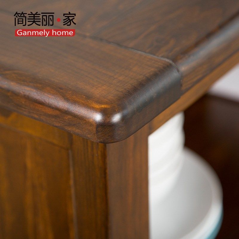 简美丽家实木书架置物架客厅美式书架三层美式小书柜原木落地书架,住宅家具,书架,淘宝优惠券,粉丝福利购,淘宝优惠卷