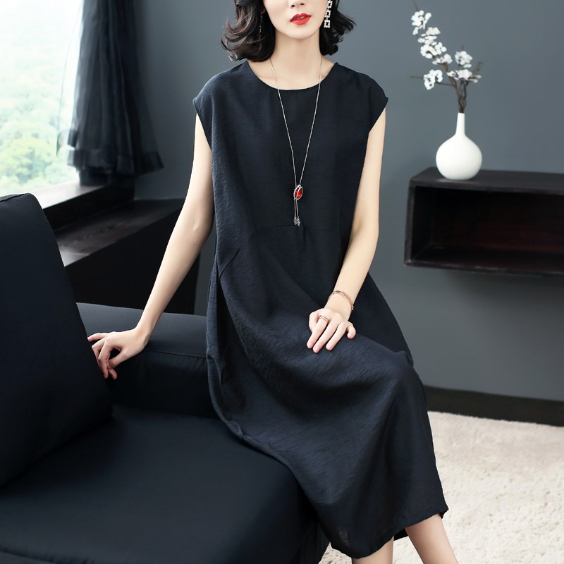 2023夏季新款裙子女夏装中长款夏季大码女装气质宽松名媛连衣裙潮