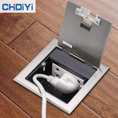 地下插座地面插座弱电隐藏式 网线多功能不锈钢家用防水网络地插座