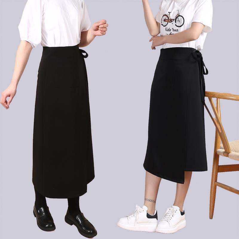 加长半身围裙2024新款定制印LOGO助理化妆造型婚纱摄影外穿工作服