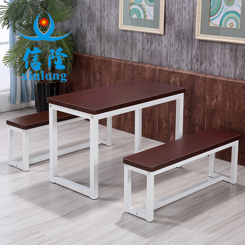 小吃店烧烤店餐桌食堂饭店面馆餐桌椅大排档餐馆快餐桌椅分体组合