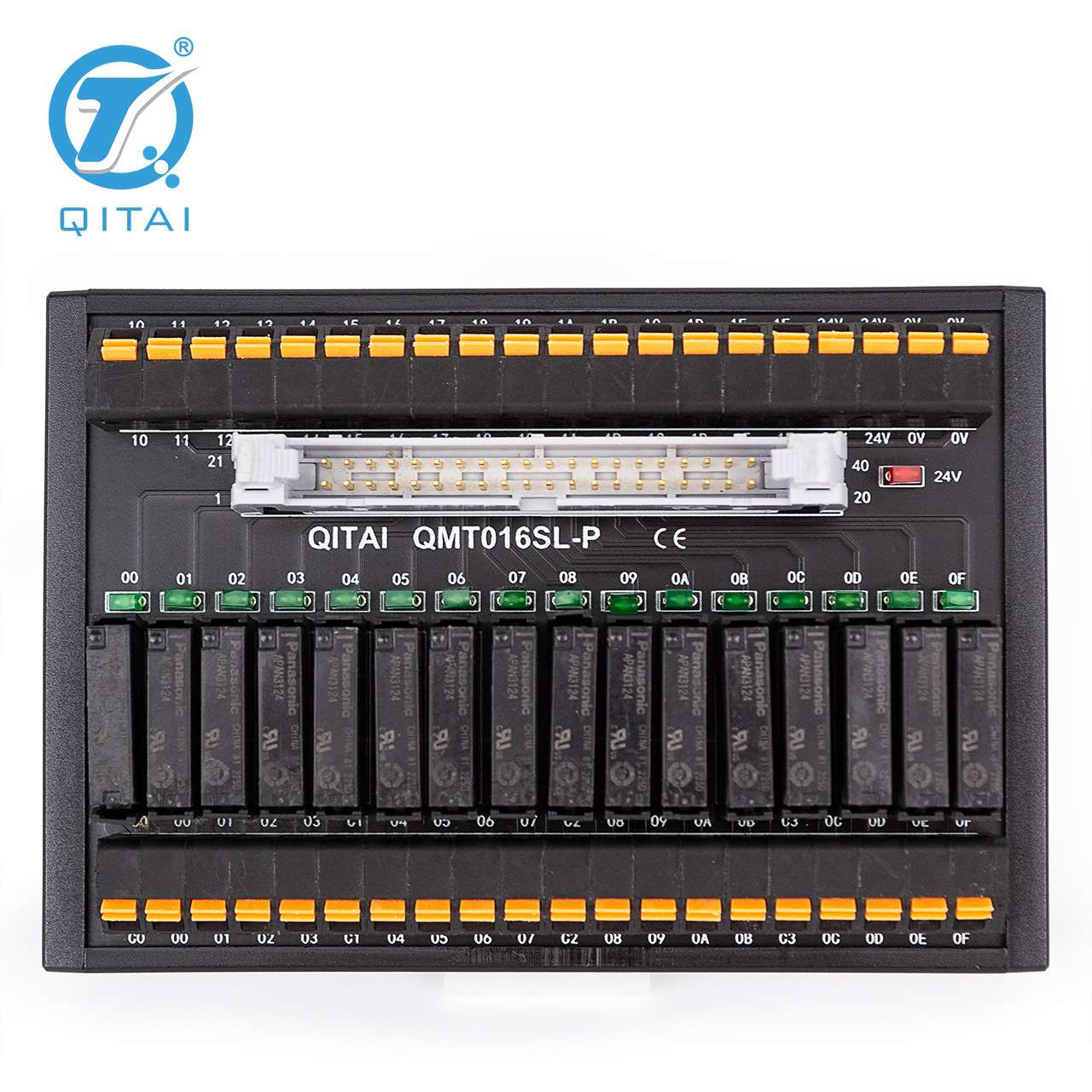 QMT016SL-P带16路继电器转换端子台模块控制组小型接线端子台