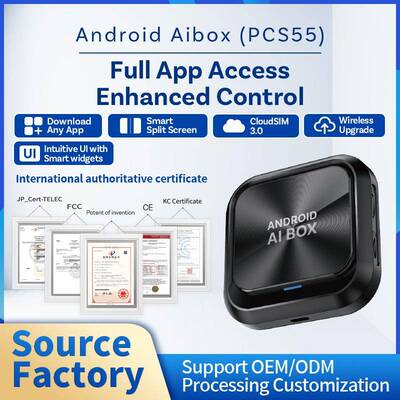 Ottocast即插即用带适配器车载安卓AI box盒子OEM/ODM定制车盒子