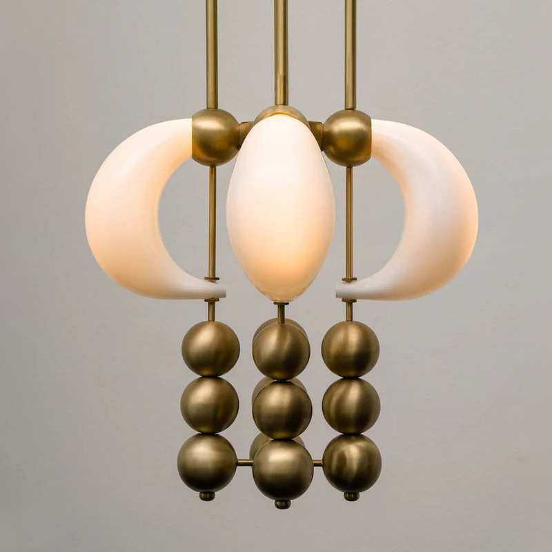 新款牛角吊灯复古餐厅样板房卧室床头壁灯客厅酒店展厅咖啡馆吊灯