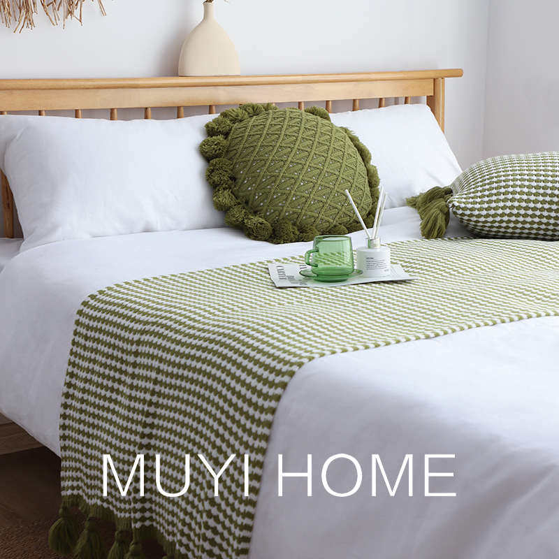 双色菠萝格床尾毯床尾巾民宿客厅沙发毯办公室空调毯午睡盖毯子,床上用品,休闲毯/毛毯/绒毯,淘宝优惠券,粉丝福利购,淘宝优惠卷