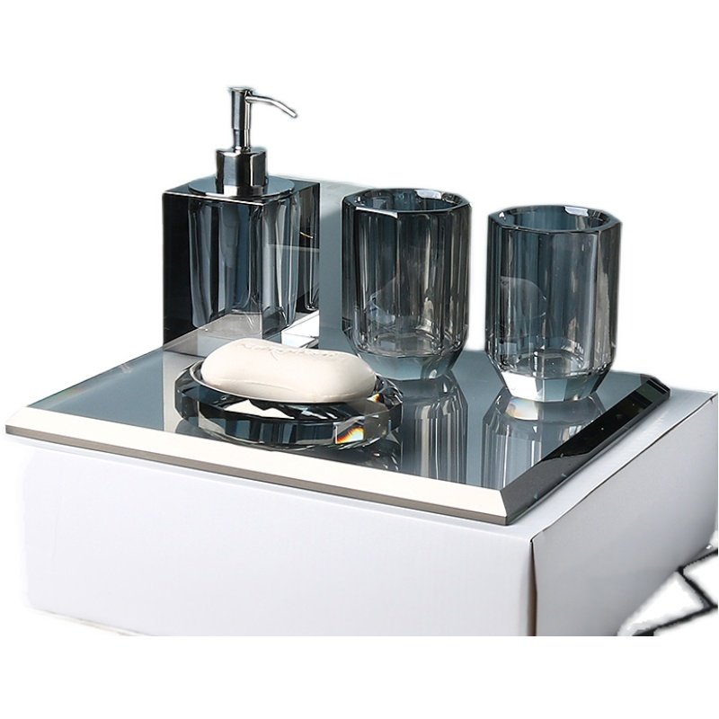 高档水晶洗漱套装轻奢情侣漱口刷牙杯托J盘套件洗手液瓶按压分装,家庭/个人清洁工具,浴室用品套件,淘宝优惠券,粉丝福利购,淘宝优惠卷