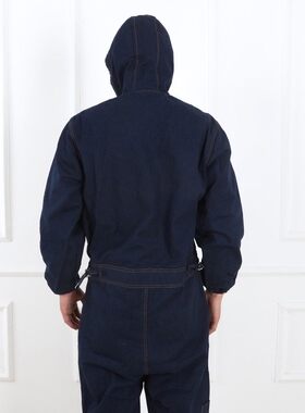 连体工作服牛仔j纯棉加厚套装冬季男女电焊汽修喷漆机修防尘劳保