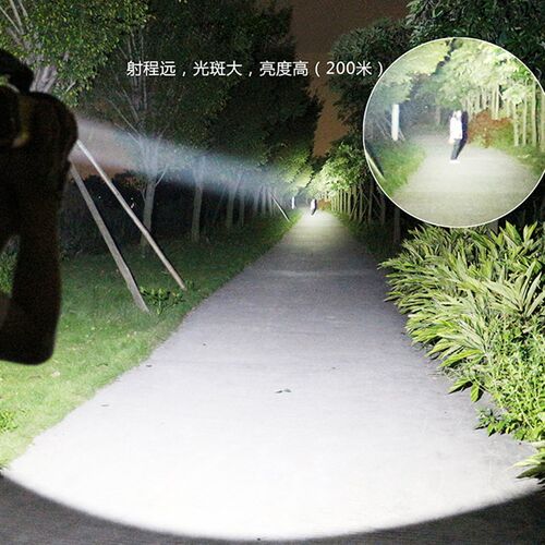 手电筒强光超亮可充电q多功能氙气灯远射程巡逻户外家用手提探照