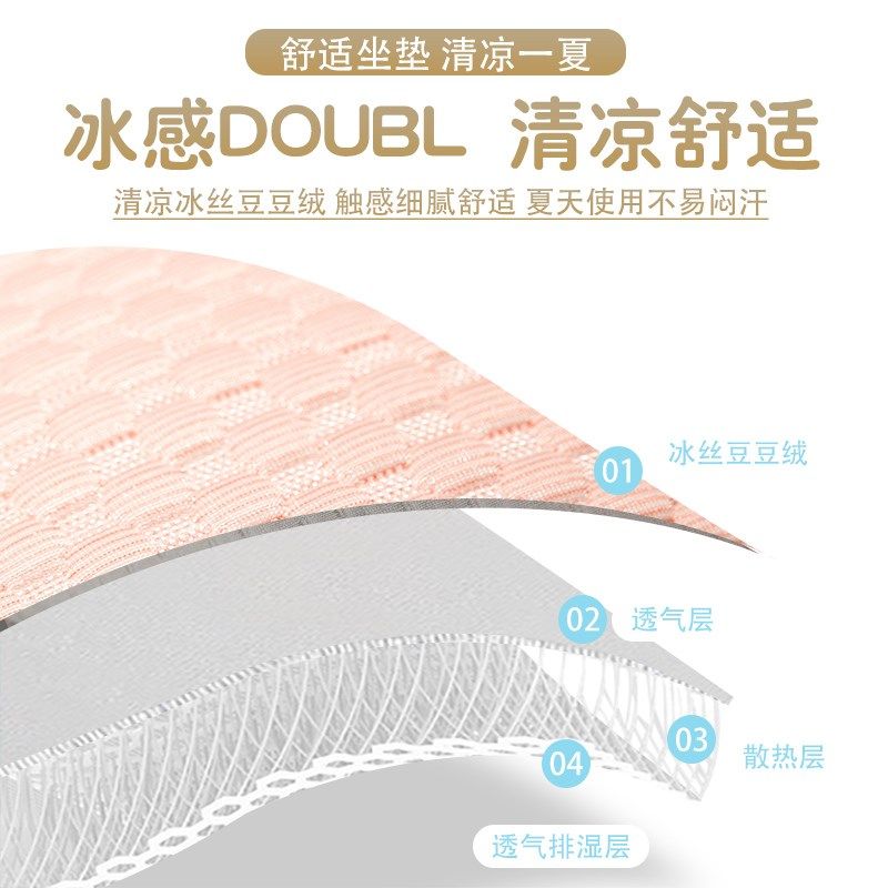 夏季冰丝坐垫屁垫椅子靠背靠垫一体办公室久坐透气座椅Z垫学生垫,居家布艺,椅垫,淘宝优惠券,粉丝福利购,淘宝优惠卷