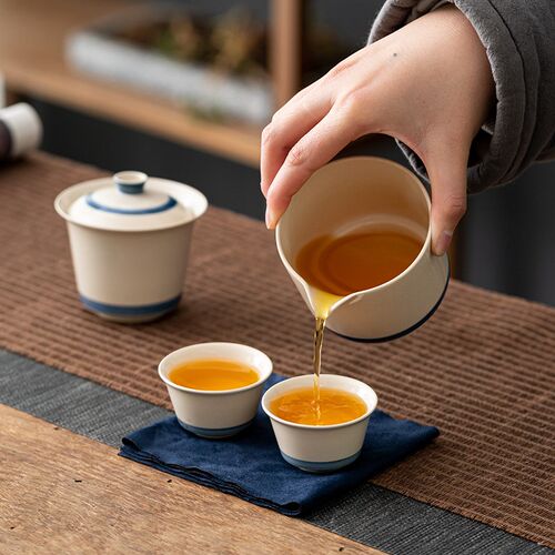 便携式旅行茶具快客杯陶瓷户外收B纳包泡茶功夫茶具套装一壶两三