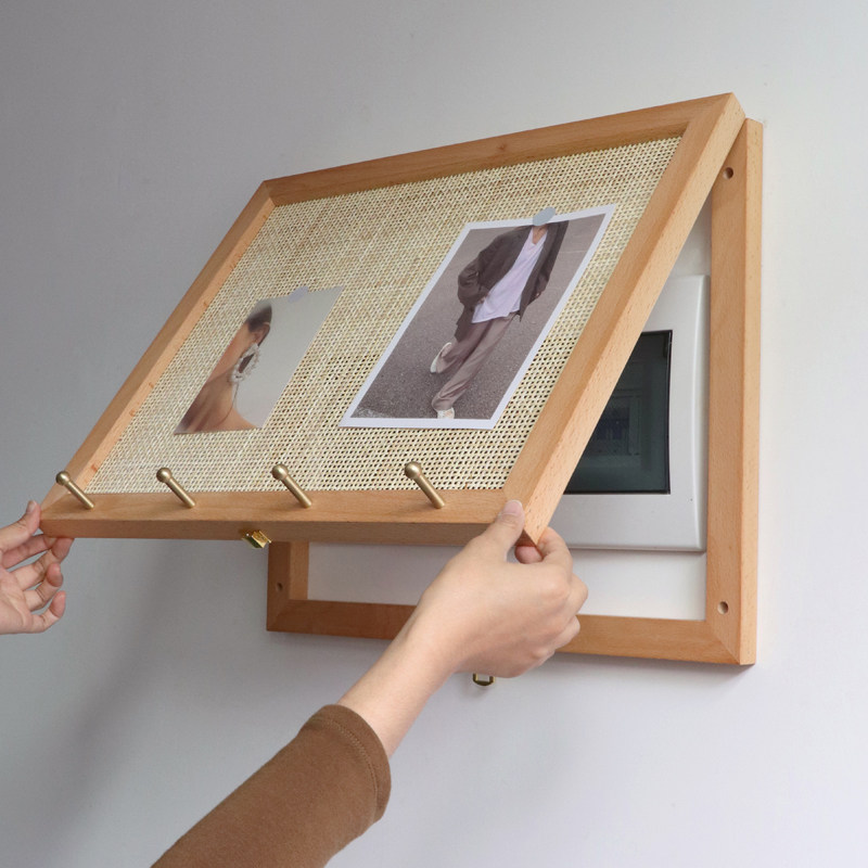 电表箱装饰遮挡挂画藤编侘寂风墙上多功能衣帽挂钩家W用配电箱盖,家居饰品,电表箱装饰画,淘宝优惠券,粉丝福利购,淘宝优惠卷