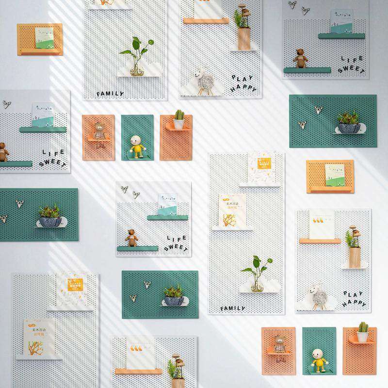 单板壁挂合集未默集舍免打孔洞洞板墙上金属磁吸置物架挂板冲孔板,住宅家具,搁板/置物架/家用陈列架,淘宝优惠券,粉丝福利购,淘宝优惠卷