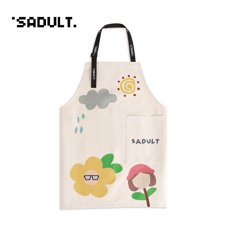 可爱日式厨房家用做饭棉麻围裙咖啡奶茶美甲店防水防油围腰工作服,家庭/个人清洁工具,围裙,淘宝优惠券,粉丝福利购,淘宝优惠卷