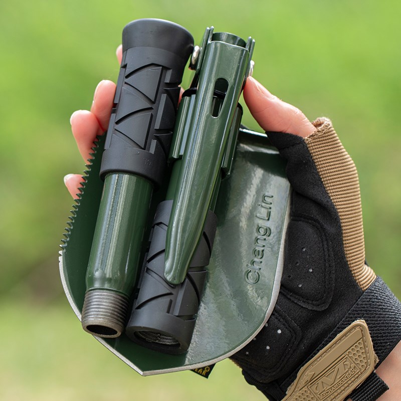 工兵铲多功能户外军工铲车铲小号铁锹挖土K折叠铲子锰钢加厚兵工