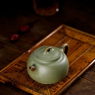 单壶家用正宗茶具大泡茶 豆青泥宜兴紫砂壶原矿纯全t手工长嘴中式