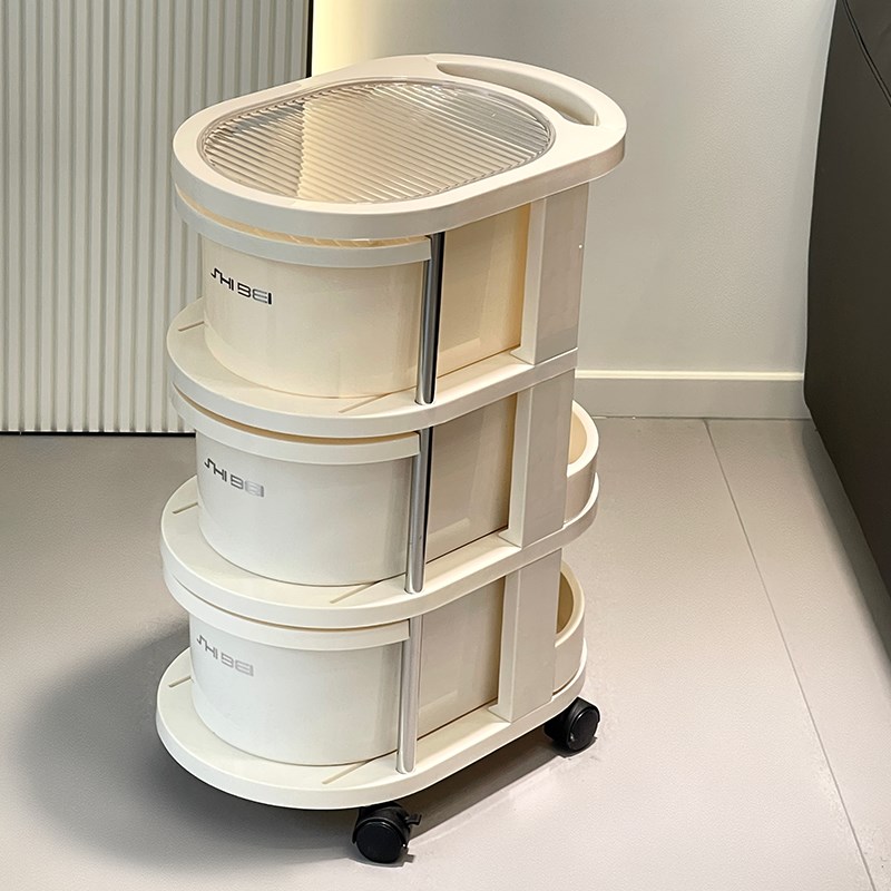 可移动置物架卧室k落地零食收纳架厨房多层蔬菜水果架子带轮小推