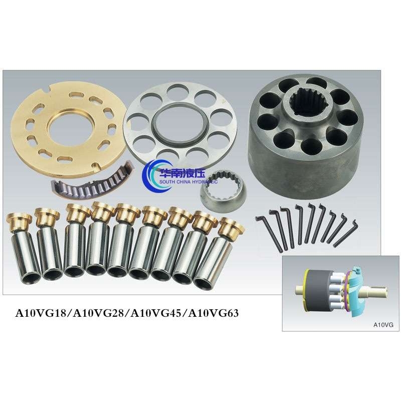 A10VG28缸体柱塞泵配油盘九孔驱动轴配件力士乐液压泵维修中心