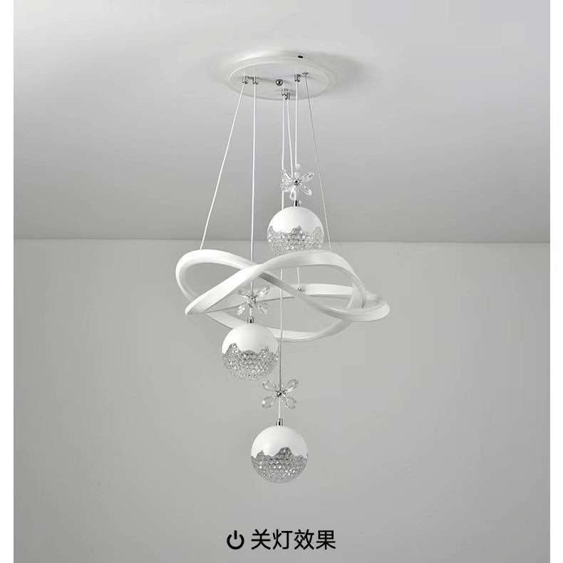餐厅吊灯现代简约新款灯客厅卧室吧台感轻奢水晶吊灯中山灯具