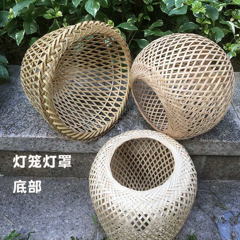 竹编灯笼纯手工制作灯罩居家吊灯复古禅意休闲装饰带灯座