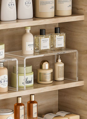 镜柜下收纳盒分层隔板化妆浴室柜分层整理架洗手间镜柜置物架挡板