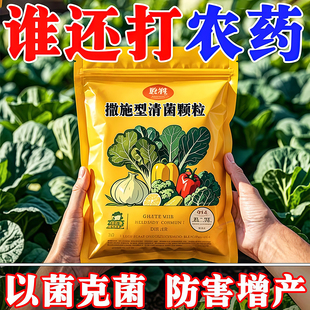 清菌颗粒撒施型防病害瓜果蔬菜大田作物抗土传增抗性通用颗粒剂肥