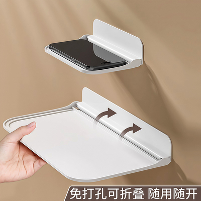 可折叠墙上置物架卫生间免打孔
