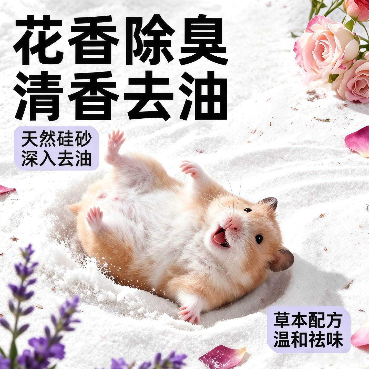 艾伴金丝熊浴沙尿砂二合一除臭
