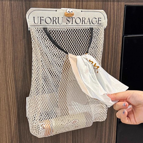 塑料袋收纳魔术贴网兜壁挂大容量