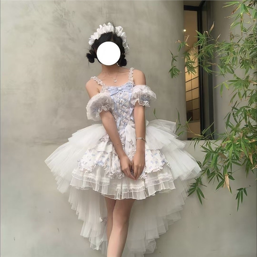 甜心拖尾Lolita一片式系带
