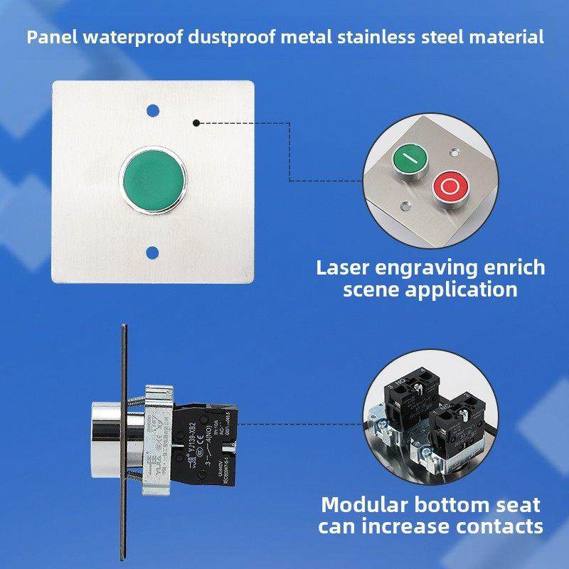 86型防水不锈钢面板按钮开关控制箱起停电梯风扇分动控制墙隐蔽安,3C数码配件,USB多功能数码宝,淘宝优惠券,粉丝福利购,淘宝优惠卷