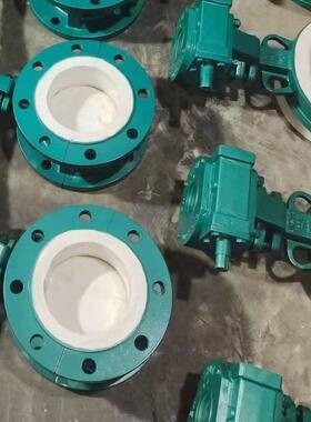 衬四氟法兰式涡轮蝶阀D341F耐腐蚀蝶阀D341F-10D341F-16耐腐蚀