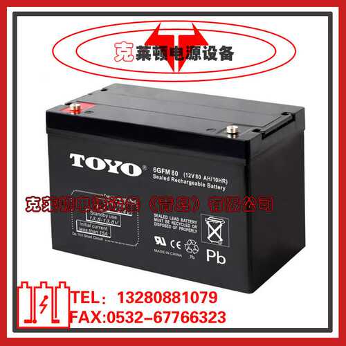 TOYO东洋蓄电池6GFM80（12V80AH）通信机房直流屏UPS电源蓄电池