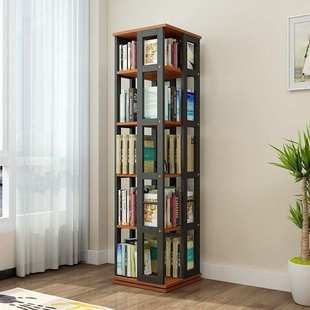 铁艺旋转书架创意360度书柜落地简约置物架儿童绘本架学生cd书架